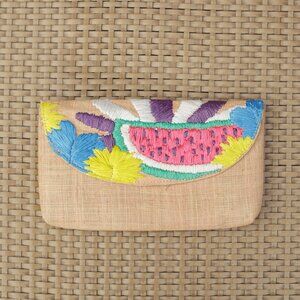 Misenka Embroidered Envelope Clutch: Cynthia/Andi